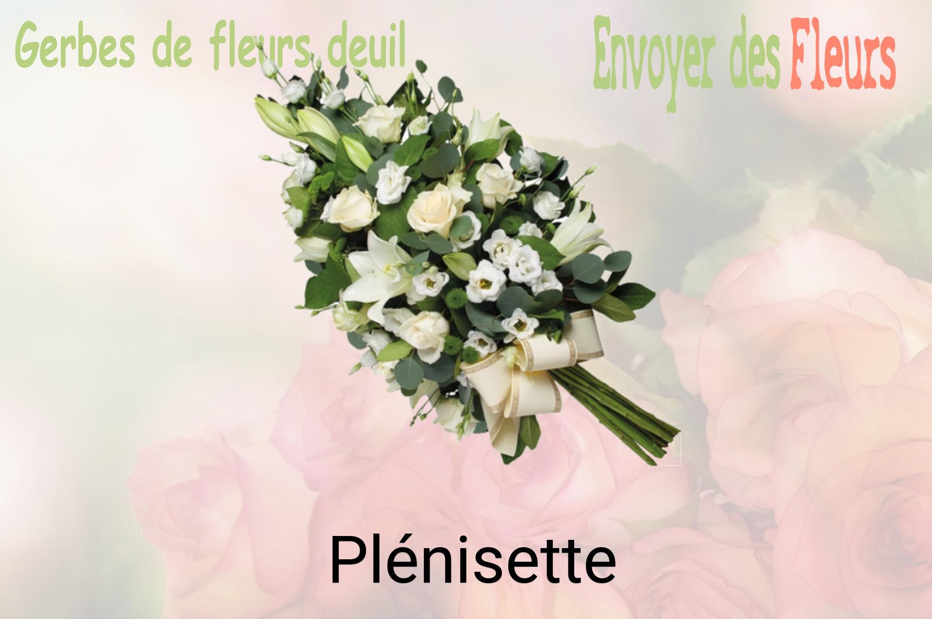 Gerbe de fleurs de deuil livrée à Plénisette